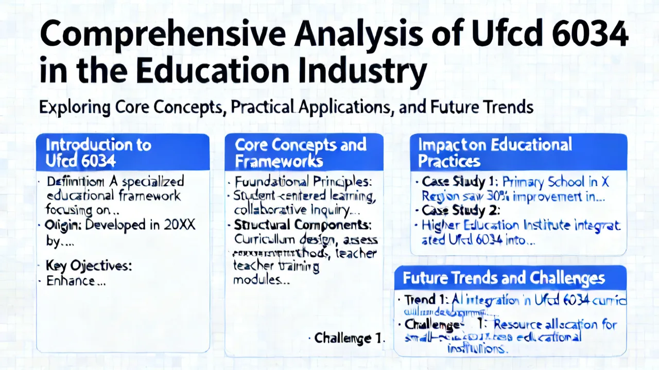 Understanding Ufcd 6034 in Education
